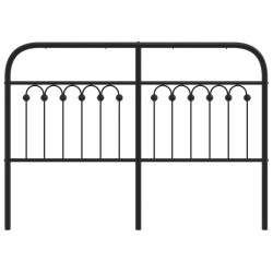 Tête de lit métal noir 135 cm 