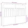 Tête de lit métal noir 135 cm 