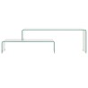 Ensemble de table basse 2 pcs 90x30x20/110x30x40cm Verre trempé 