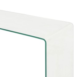 Ensemble de table basse 2 pcs 90x30x20/110x30x40cm Verre trempé 