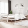 Cadre de lit sans matelas blanc 160x200 cm bois de pin massif 