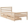 Cadre de lit sans matelas 90x200 cm bois de pin massif 
