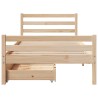 Cadre de lit sans matelas 90x200 cm bois de pin massif 