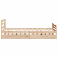 Cadre de lit sans matelas 90x200 cm bois de pin massif 