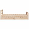 Cadre de lit sans matelas 90x200 cm bois de pin massif 