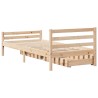 Cadre de lit sans matelas 90x200 cm bois de pin massif 