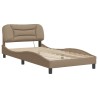 Cadre de lit avec LED sans matelas cappuccino 100x200 cm 