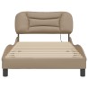 Cadre de lit avec LED sans matelas cappuccino 100x200 cm 