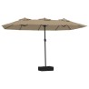 Parasol à double tête taupe 449x245 cm 