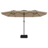 Parasol à double tête taupe 449x245 cm 