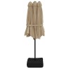 Parasol à double tête taupe 449x245 cm 