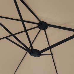 Parasol à double tête taupe 449x245 cm 