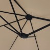 Parasol à double tête taupe 449x245 cm 