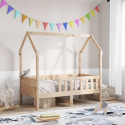Cadre de lit d'enfants forme de maison sans matelas pin 