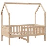 Cadre de lit d'enfants forme de maison sans matelas pin 