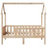 Cadre de lit d'enfants forme de maison sans matelas pin 