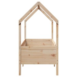 Cadre de lit d'enfants forme de maison sans matelas pin 