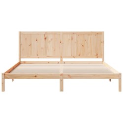 Cadre de lit extra long sans matelas 200x210 cm bois massif 
