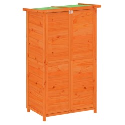 Abri à outils de jardin marron 83x57x140 cm bois massif pin 