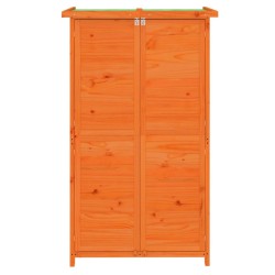 Abri à outils de jardin marron 83x57x140 cm bois massif pin 
