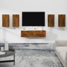 Ensemble de meubles TV 6 pcs Chêne fumé Bois d'ingénierie 