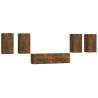 Ensemble de meubles TV 6 pcs Chêne fumé Bois d'ingénierie 