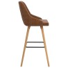 Tabourets de bar lot de 2 marron velours 