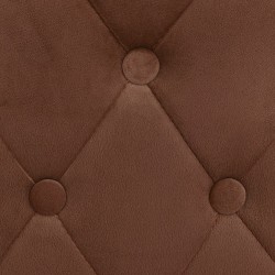 Tabourets de bar lot de 2 marron velours 