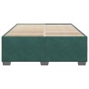 Cadre de lit sans matelas vert foncé 140x190 cm velours 