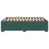 Cadre de lit sans matelas vert foncé 140x190 cm velours 