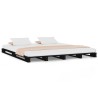 Lit de palette sans matelas noir bois massif 