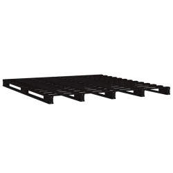 Lit de palette sans matelas noir bois massif 