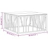 Table basse argenté 80x80x40 cm acier inoxydable et verre 