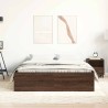 Cadre de lit sans matelas chêne marron 140x190 cm 