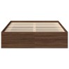 Cadre de lit sans matelas chêne marron 140x190 cm 