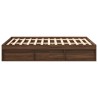 Cadre de lit sans matelas chêne marron 140x190 cm 
