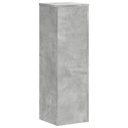 Supports pour plantes 2 pcs gris béton bois d'ingénierie 