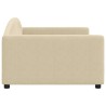 Lit de repos crème 100x200 cm tissu 