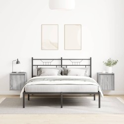 Tables de chevet murales 2 pcs sonoma gris 38x34x40 cm 
