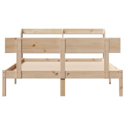 Cadre de lit sans matelas 135x190 cm bois de pin massif 