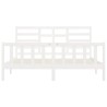 Cadre de lit sans matelas blanc 180x200 cm bois massif 