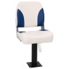 Ensemble de sièges de bateau pliables 4 pcs bleu et blanc 