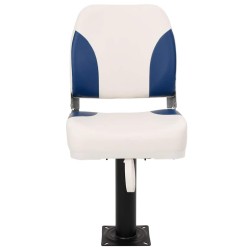 Ensemble de sièges de bateau pliables 4 pcs bleu et blanc 