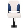 Ensemble de sièges de bateau pliables 4 pcs bleu et blanc 