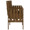 Banc de jardin avec table 2 places brun miel bois massif de pin 