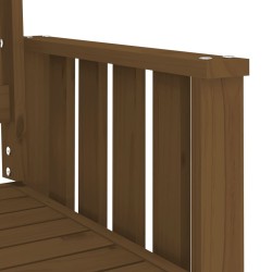 Banc de jardin avec table 2 places brun miel bois massif de pin 