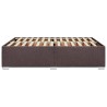 Cadre de lit sans matelas marron foncé 140x190 cm tissu 