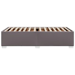 Cadre de lit sans matelas gris 100x200 cm similicuir 