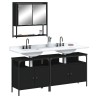 Ensemble de meubles salle de bain 3 pcs noir bois d'ingénierie 