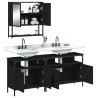 Ensemble de meubles salle de bain 3 pcs noir bois d'ingénierie 